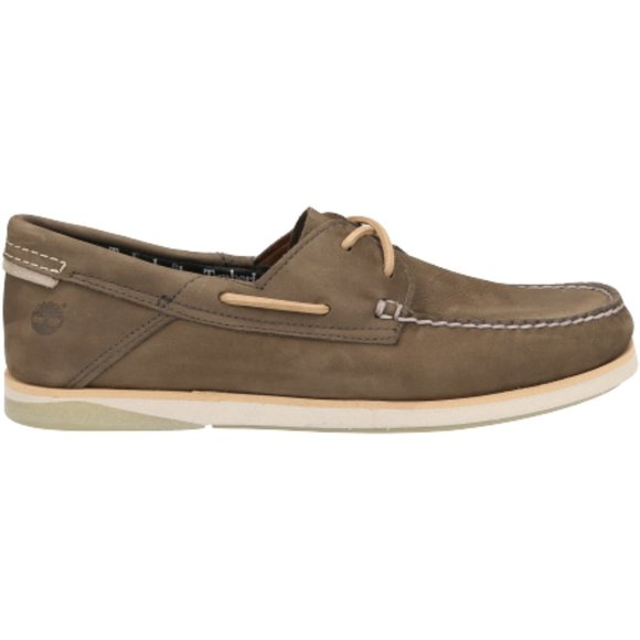 TIMBERLAND  MEN\'S ATLANTIS BREAK LEATHER BOAT SHOES OLIVE NUBUCK A2HZ9 ALL SIZES main image 4